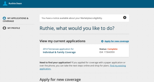 remove account healthcare.gov